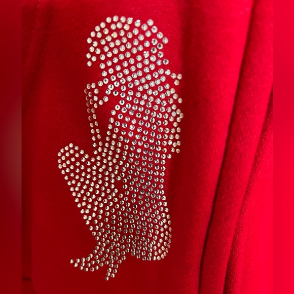Unrealistic Ideals by Named Collective Red Pin-Up Girls Rhinestone Hoodie - Picture 6 of 12